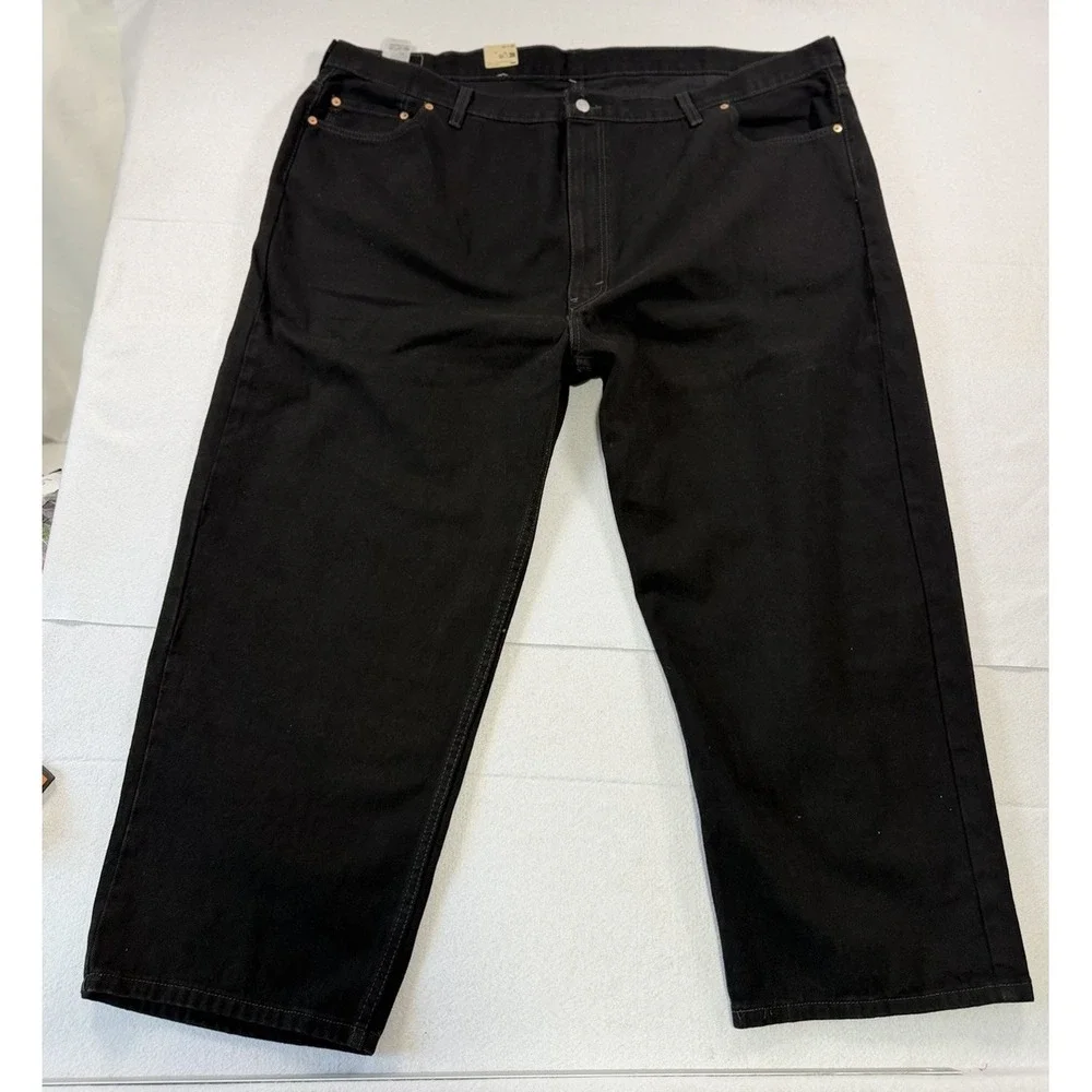 Levi's 550 Relaxed Fit Black Men's Jeans 54X28 Denim Jeans Big & Tall